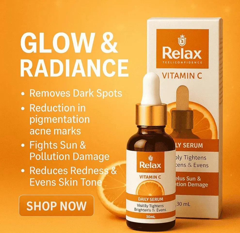 Relax Vitamin C Serum 30ml Skin Brightening Anti Aging 5.0