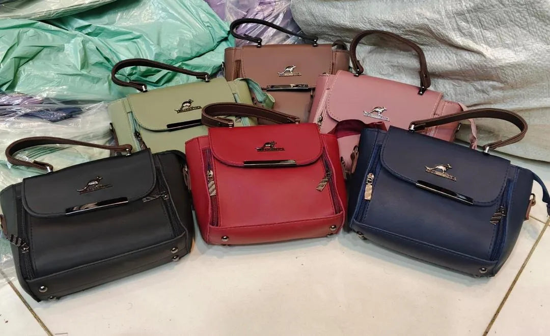 Beige Crossbody Bag for Girls with Leather Strap