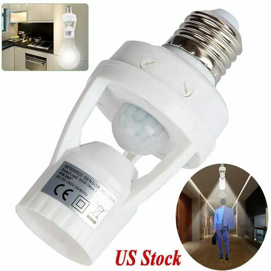 Infrared Motion Sensor Bulb Light E27 White