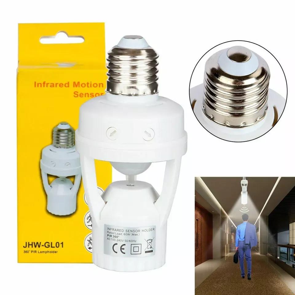 Infrared Motion Sensor Bulb Light E27 White