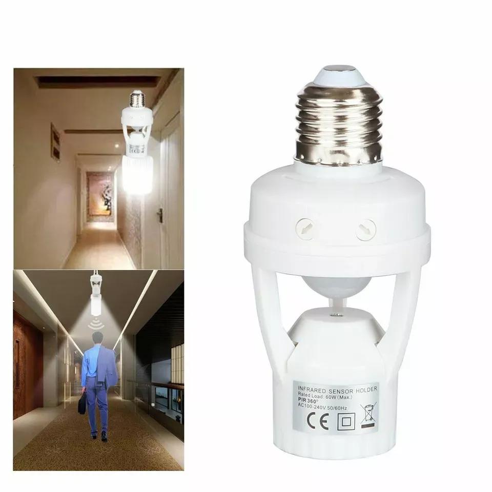 Infrared Motion Sensor Bulb Light E27 White