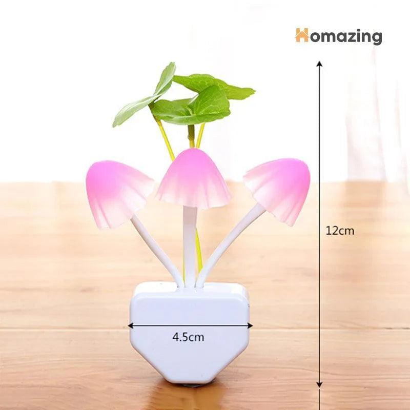 Mushroom Night Lights Set of 3 ABS Plastic Soft Glow