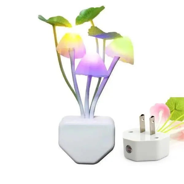 Mushroom Night Lights Set of 3 ABS Plastic Soft Glow