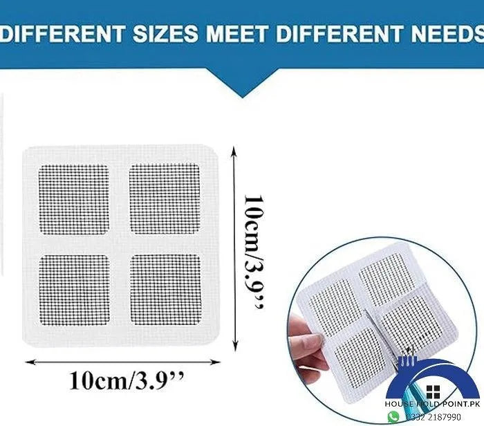 Self-Adhesive Drain Net Sticker Set Silver 10x10cm