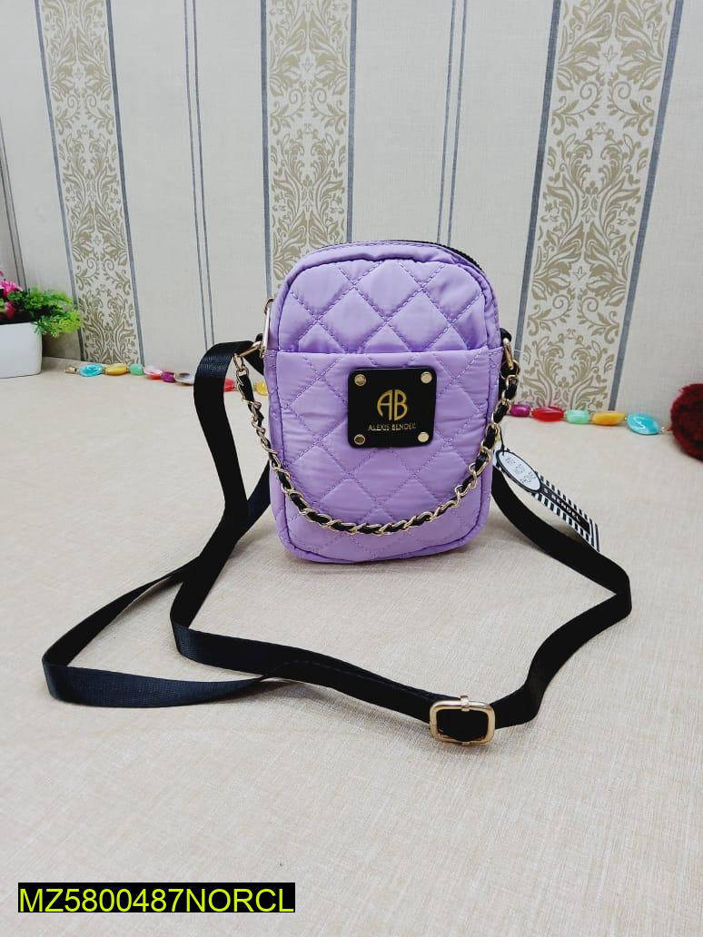 Lavender Quilted Crossbody Bag for Women