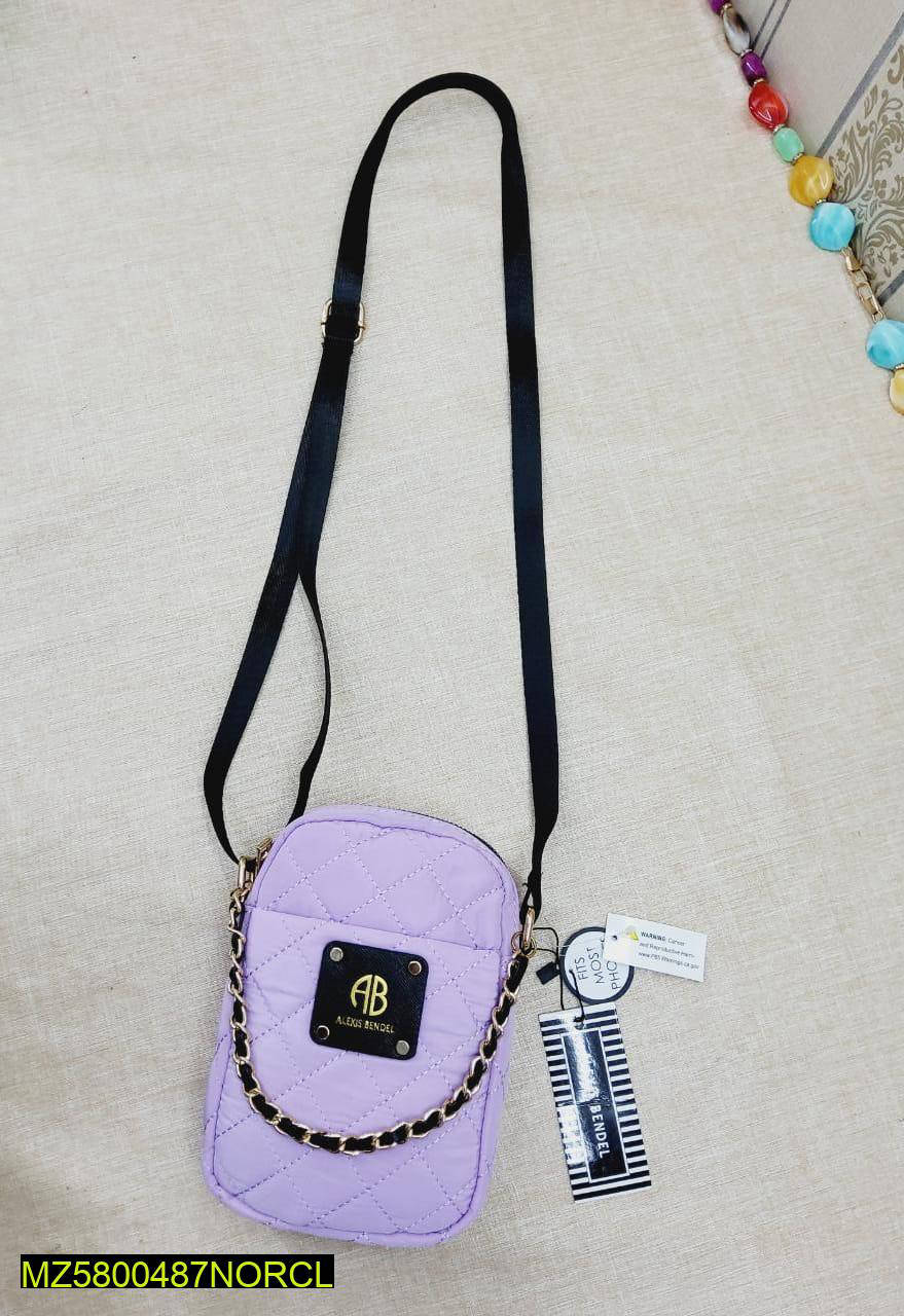 Lavender Quilted Crossbody Bag for Women