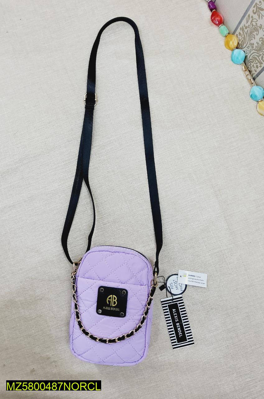 Lavender Quilted Crossbody Bag for Women