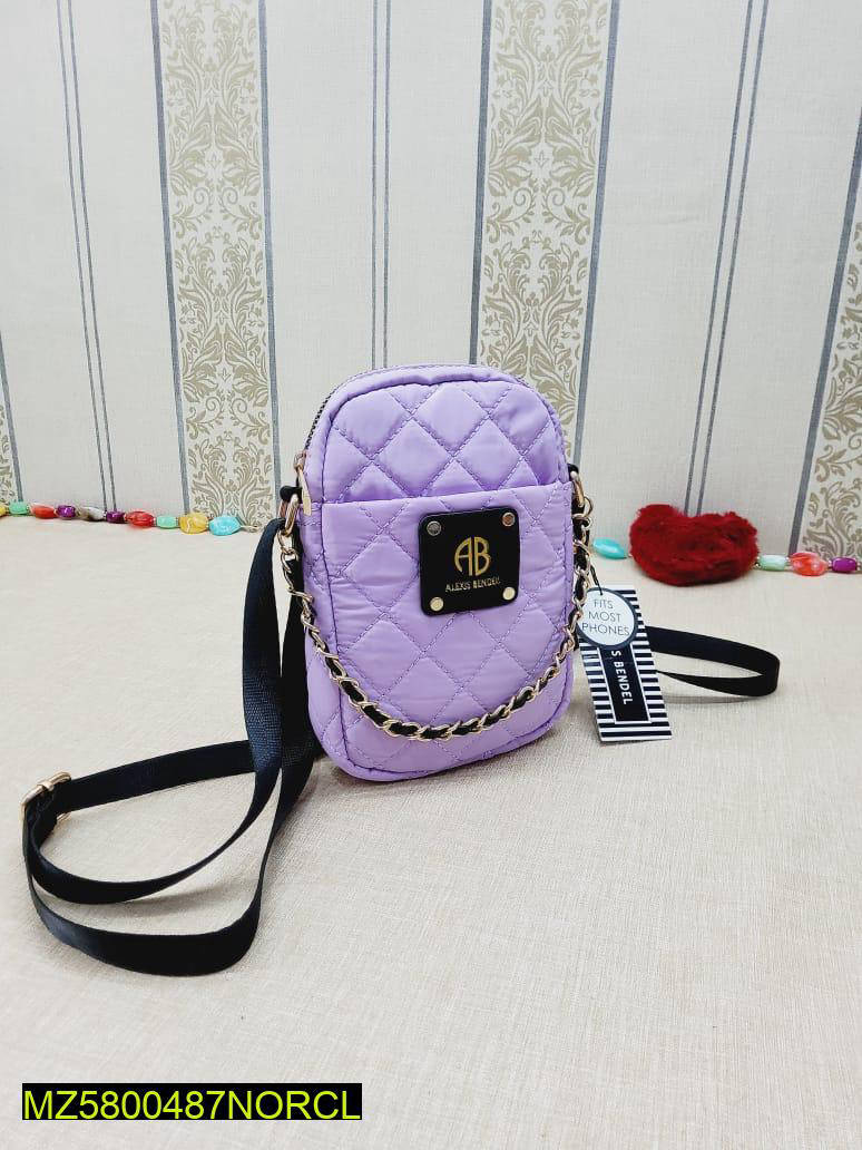 Lavender Quilted Crossbody Bag for Women