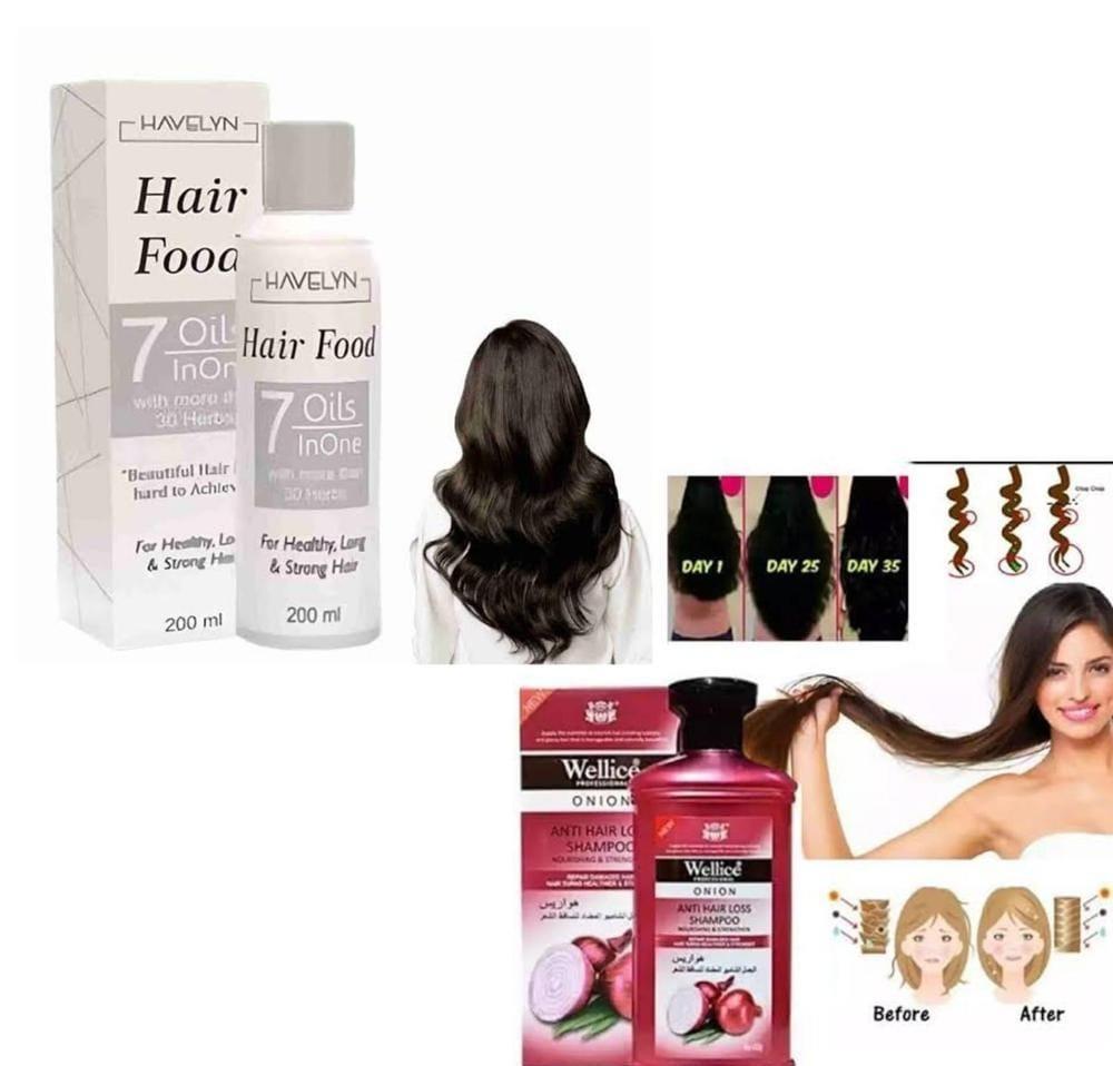 Wellice Onion Shampoo + Havelyn Hair Oil Bundle