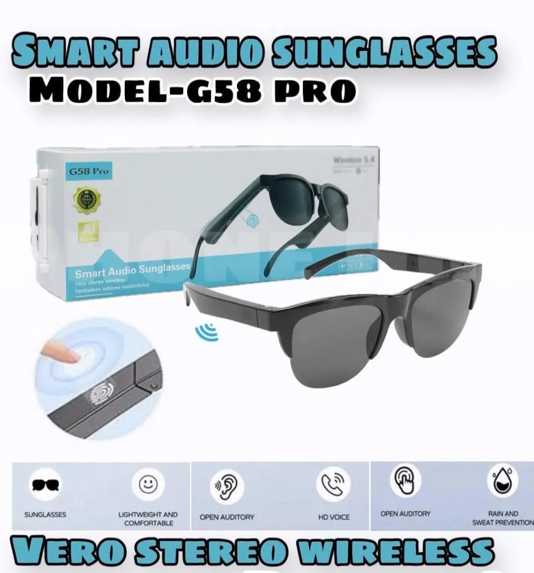 Intelligent Bluetooth Glasses Black Long Range Audio Gaming
