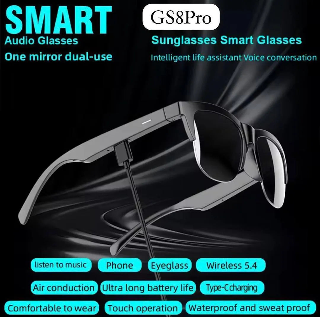 Intelligent Bluetooth Glasses Black Long Range Audio Gaming