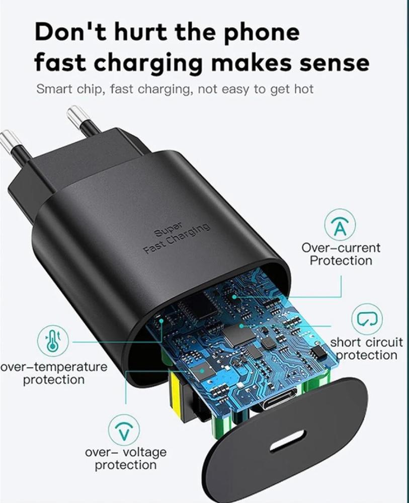25W PD USB-C Charger for Samsung & AirPods