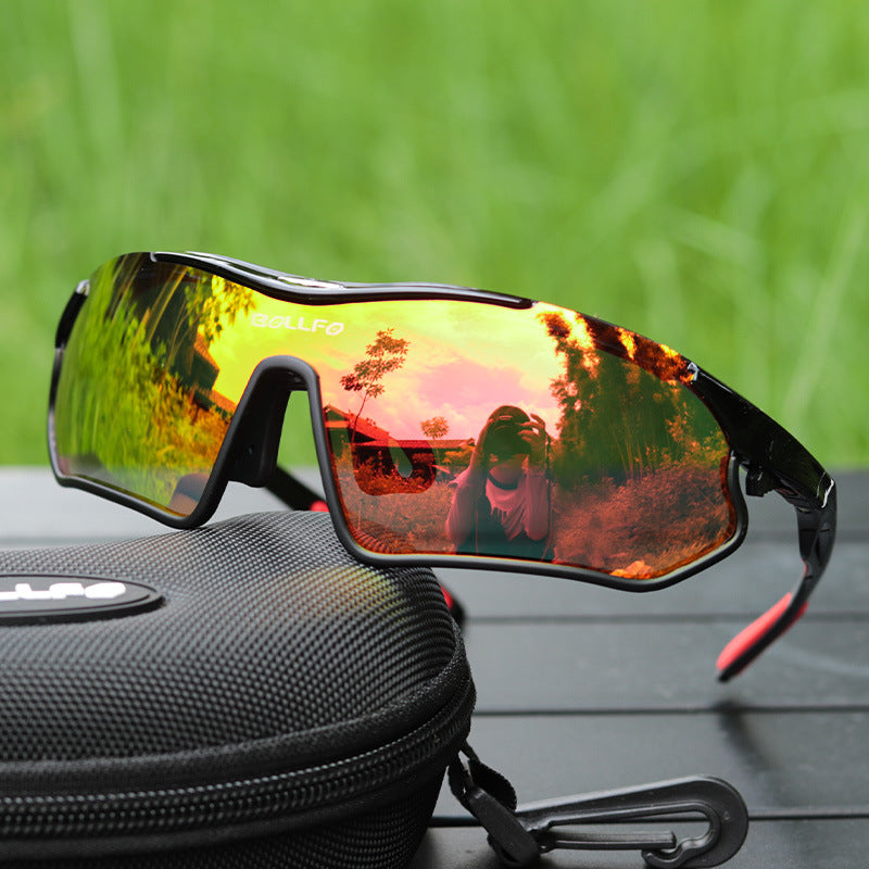 Bollfo Anti-UV Cycling Goggles for Men Women Sports Sunglasses