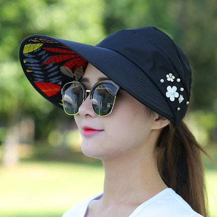Stylish Sun Hat with Floral Embellishments for Women